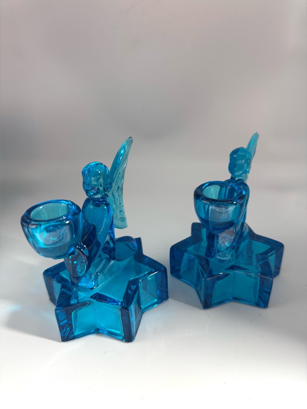 Vintage LE Smith Angel Candle Holders - Set of 2
